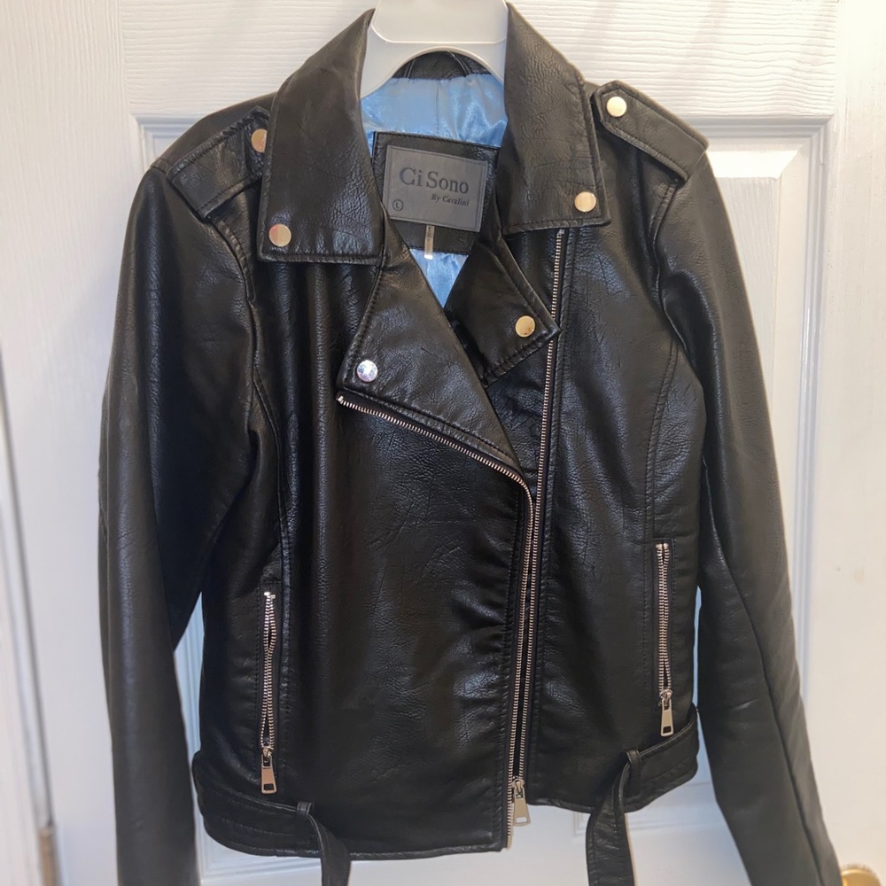 Black Leather Biker Jacket